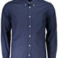 Blue Cotton Men Shirt - SEHABRANDS