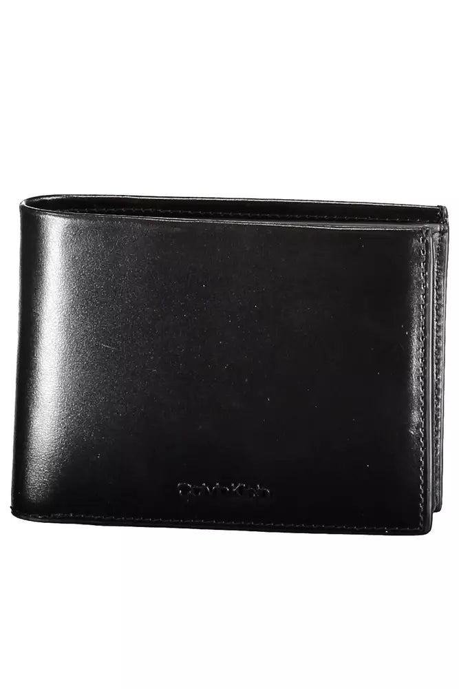 Black Leather Men Wallet - SEHABRANDS