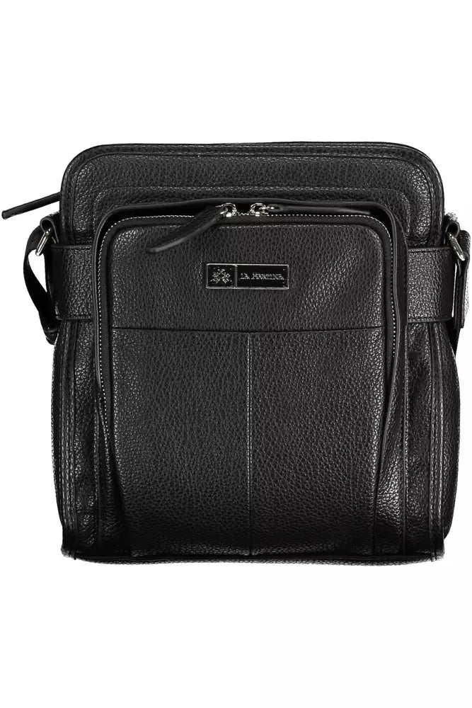 Black Polyethylene Men Shoulder Bag - SEHABRANDS