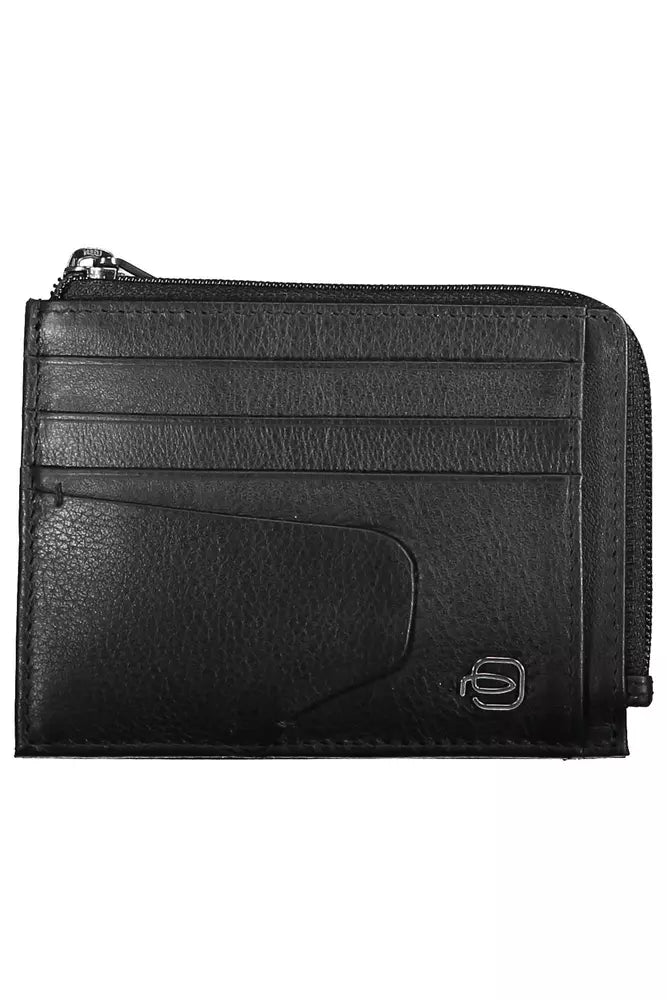 Black Leather Men Wallet - SEHABRANDS