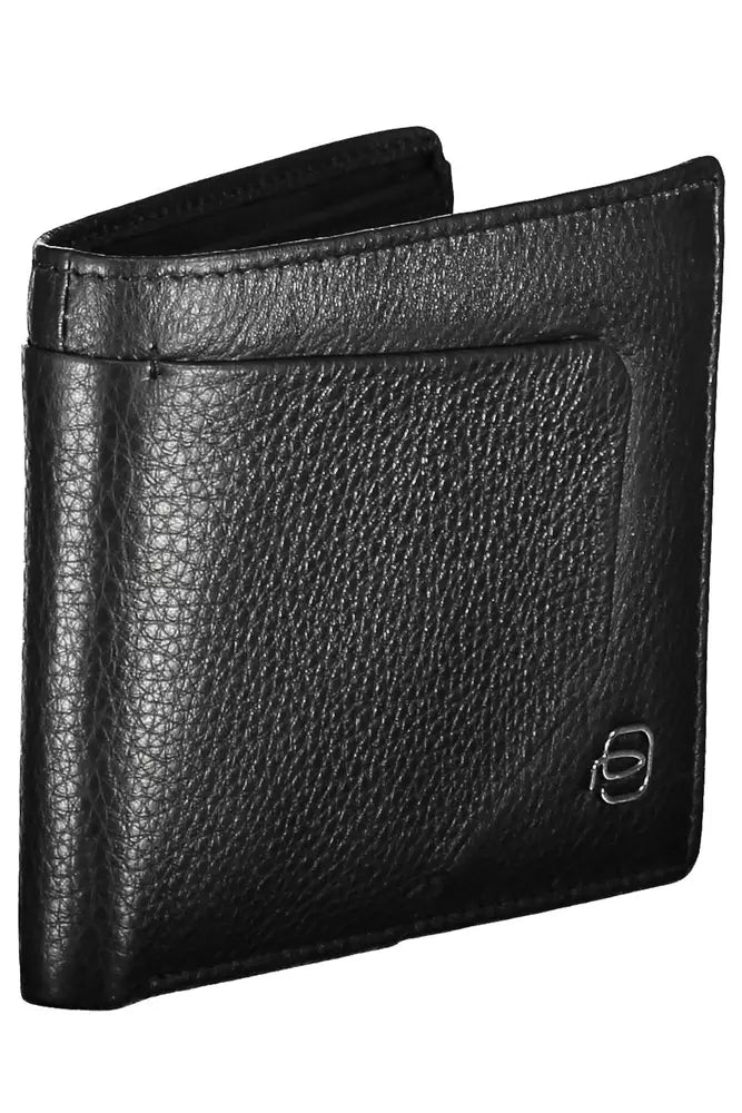 Black Leather Men Wallet - SEHABRANDS