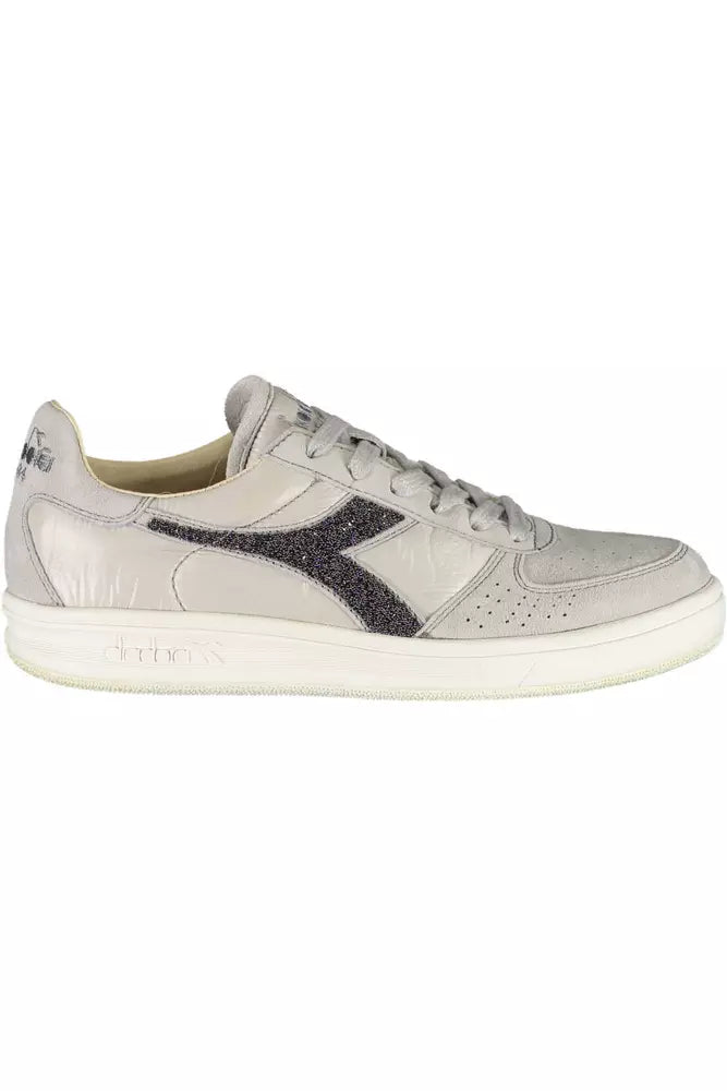 Gray Leather Women Sneaker - SEHABRANDS