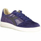 Blue Leather Women Sneaker - SEHABRANDS