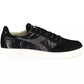 Black Leather Women Sneaker - SEHABRANDS