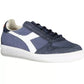 Blue Leather Women Sneaker - SEHABRANDS