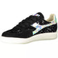 Black Leather Womens Sneaker - SEHABRANDS