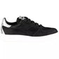 Black Leather Women Sneaker - SEHABRANDS