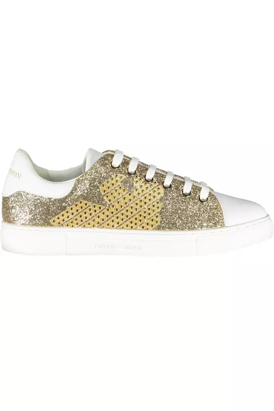 Gold Polyester Women Sneaker - SEHABRANDS