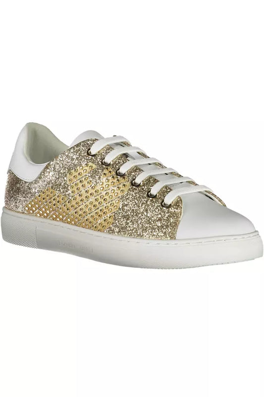 Gold Polyester Women Sneaker - SEHABRANDS