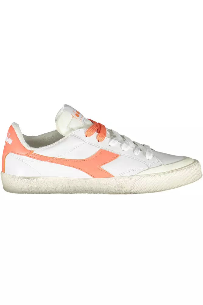 White Leather Women Sneaker - SEHABRANDS