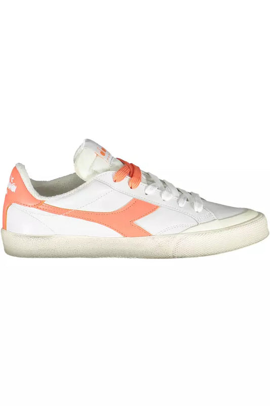 White Leather Women Sneaker - SEHABRANDS