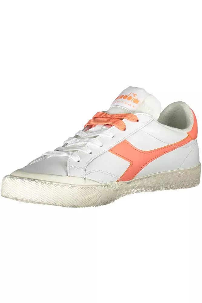 White Leather Women Sneaker - SEHABRANDS