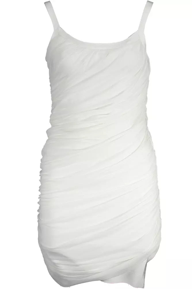 White Viscose Women Dress - SEHABRANDS