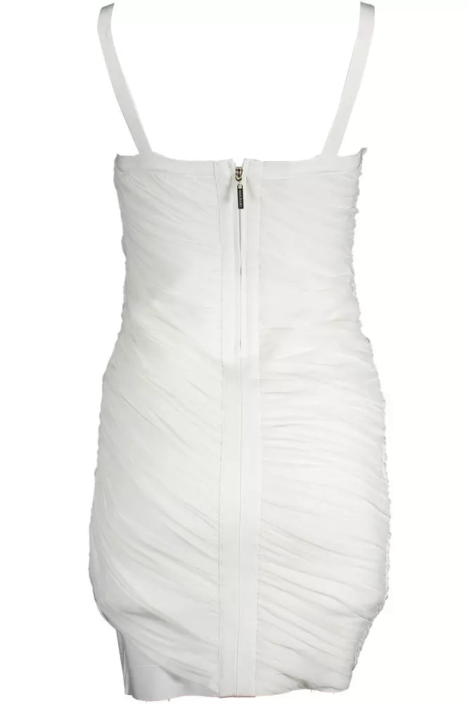 White Viscose Women Dress - SEHABRANDS