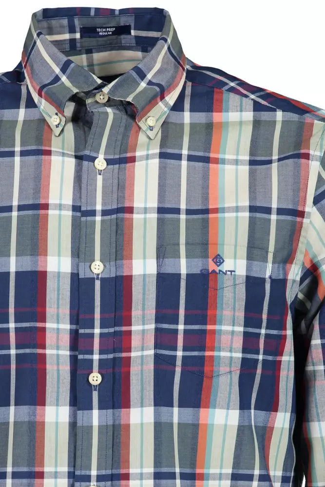 Green Cotton Men Shirt - SEHABRANDS