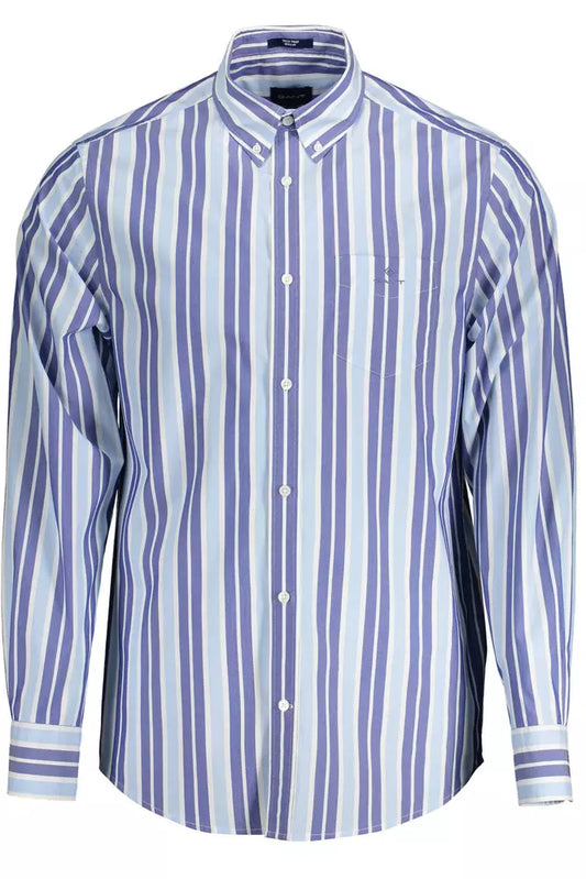 Light Blue Cotton Men Shirt - SEHABRANDS