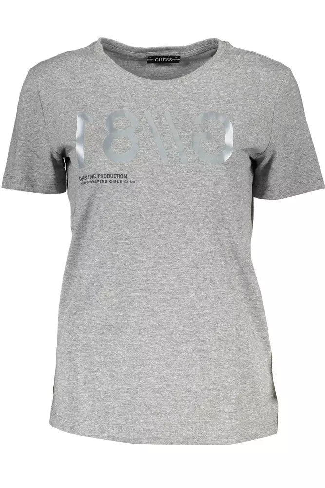 Gray Cotton Women T-Shirt - SEHABRANDS