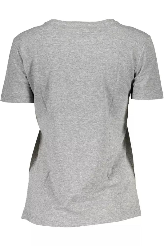 Gray Cotton Women T-Shirt - SEHABRANDS