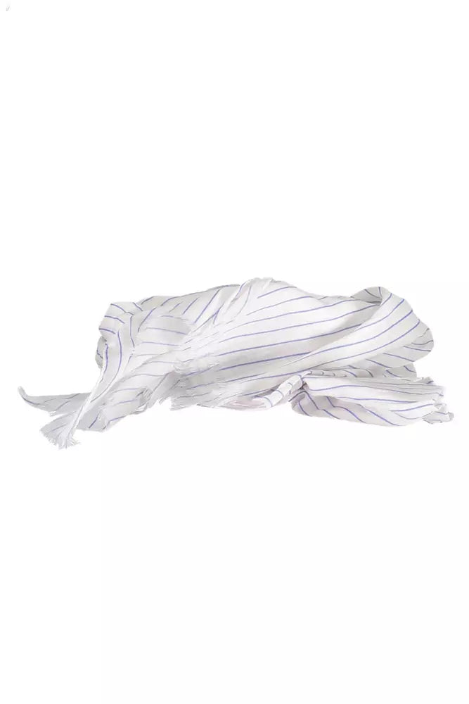 White Cotton Men Scarf - SEHABRANDS