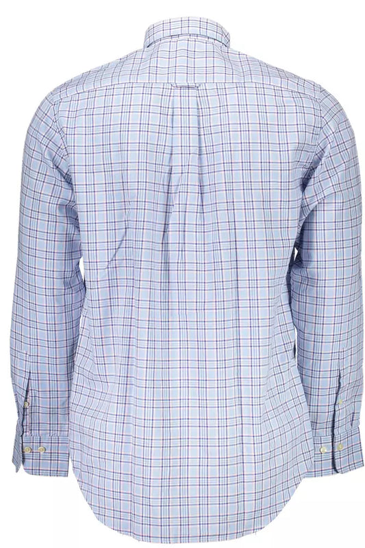 Light Blue Cotton Men Shirt - SEHABRANDS