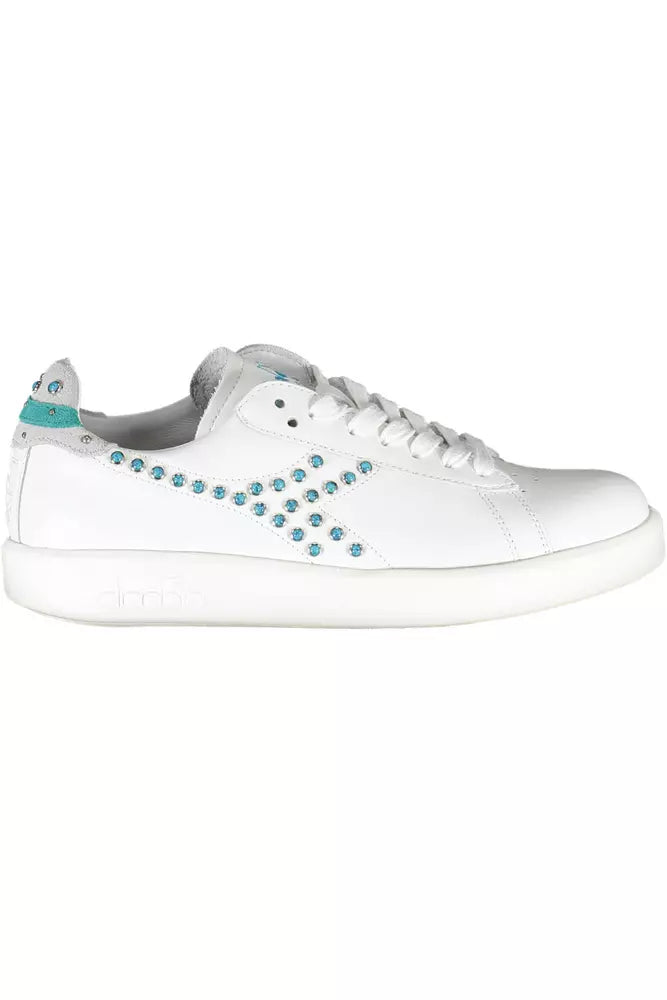 White Leather Women Sneaker - SEHABRANDS