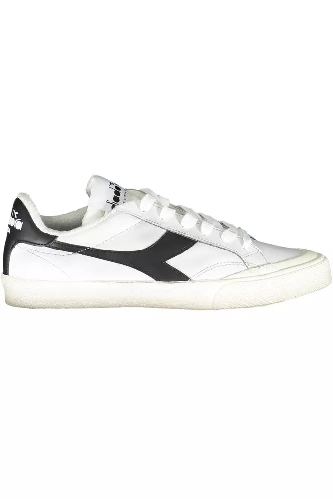 White Leather Women Sneaker - SEHABRANDS