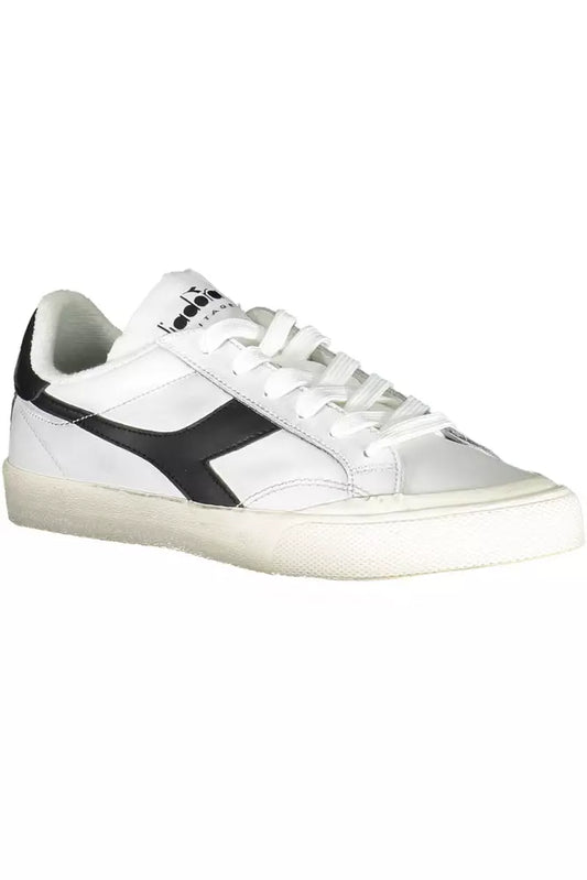 White Leather Women Sneaker - SEHABRANDS