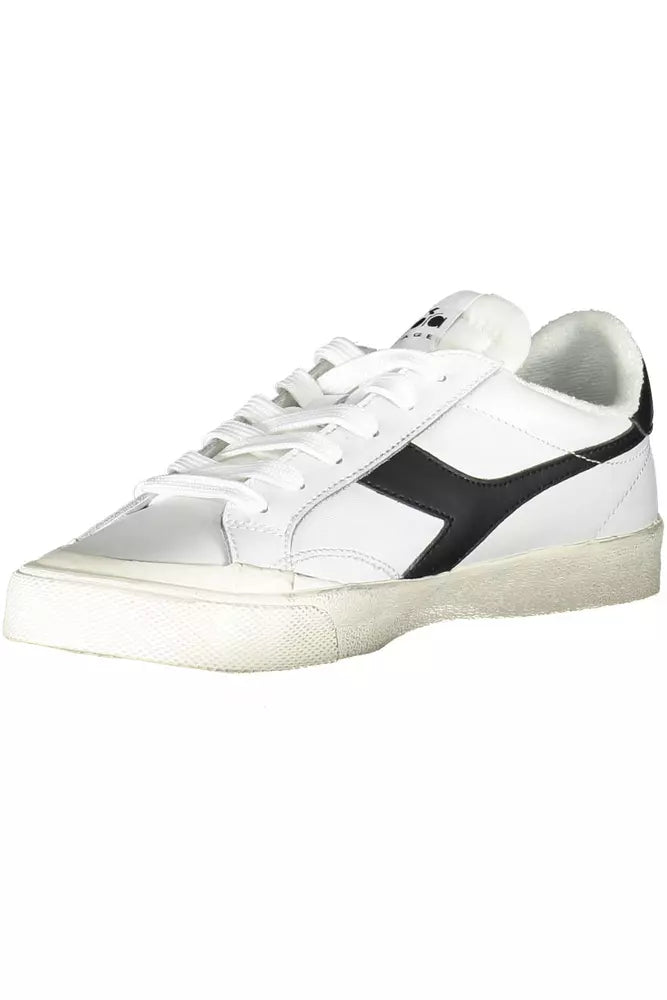 White Leather Women Sneaker - SEHABRANDS