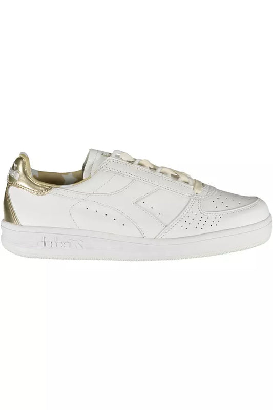 White Leather Women Sneaker - SEHABRANDS