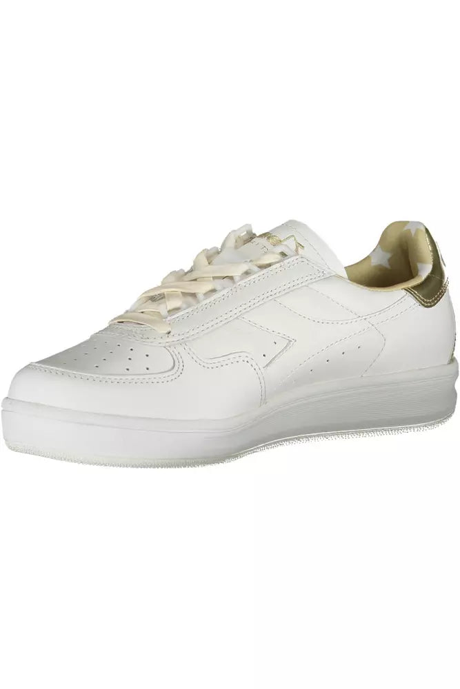 White Leather Women Sneaker - SEHABRANDS