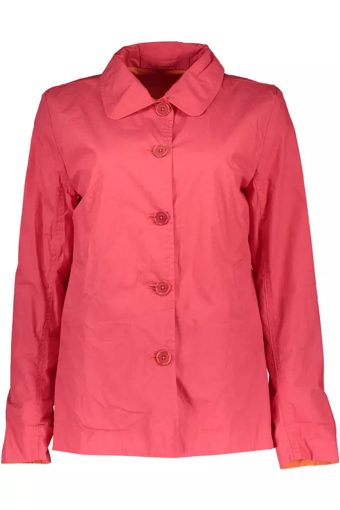 Red Cotton Women Jacket - SEHABRANDS