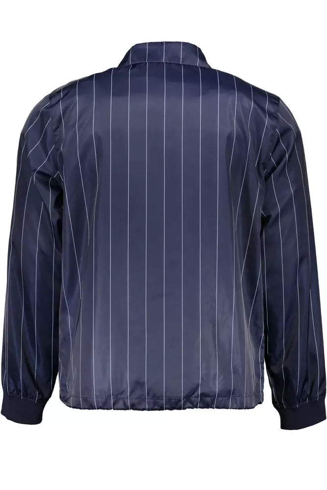 Blue Polyester Men Jacket - SEHABRANDS