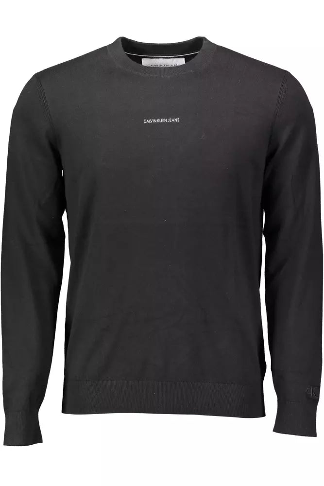 Black Cotton Men Sweater - SEHABRANDS