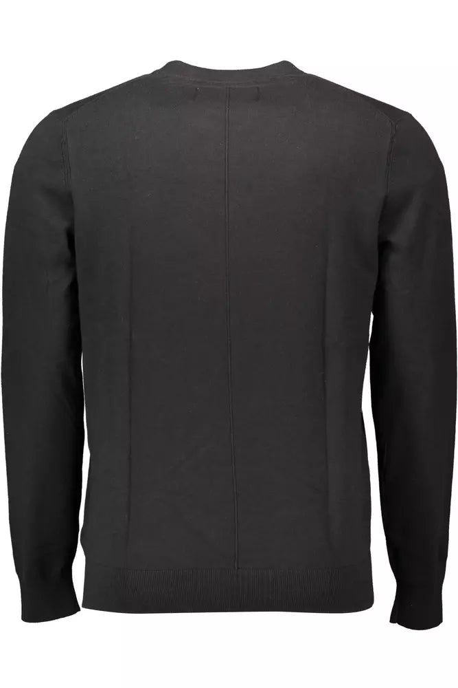 Black Cotton Men Sweater - SEHABRANDS