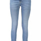 Light Blue Cotton Women Jeans - SEHABRANDS