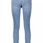 Light Blue Cotton Women Jeans - SEHABRANDS