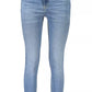 Light Blue Cotton Women Jeans - SEHABRANDS