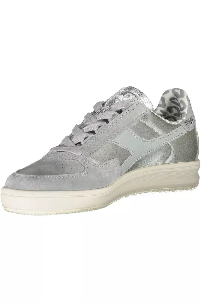 Gray Leather Women Sneaker - SEHABRANDS