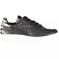 Black Leather Womens Sneaker - SEHABRANDS