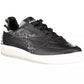 Black Leather Womens Sneaker - SEHABRANDS