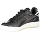 Black Leather Womens Sneaker - SEHABRANDS