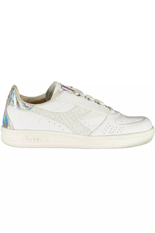 White Leather Women Sneaker - SEHABRANDS