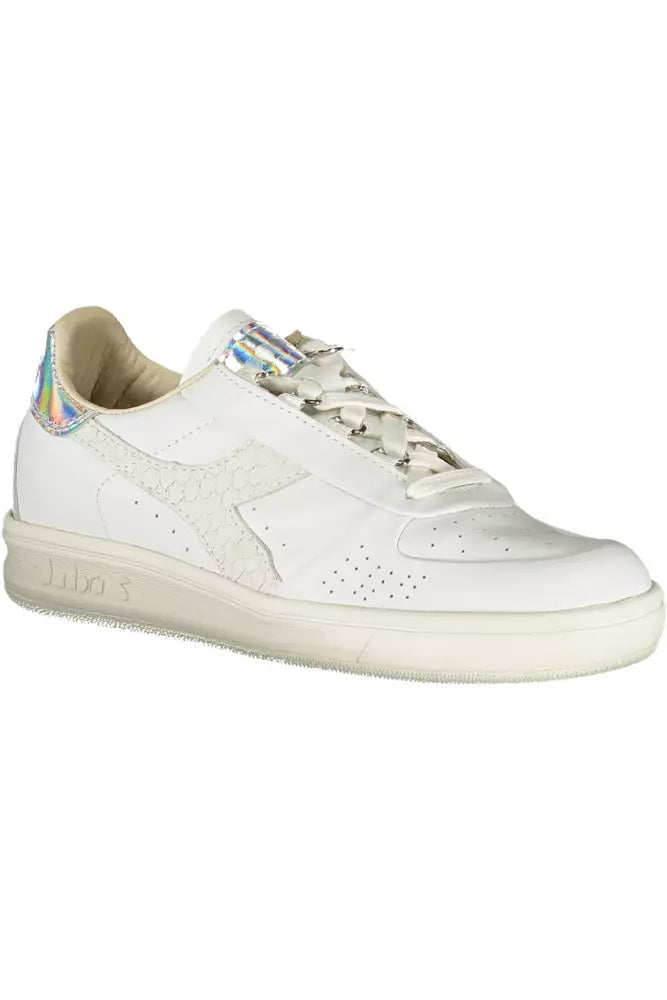 White Leather Women Sneaker - SEHABRANDS