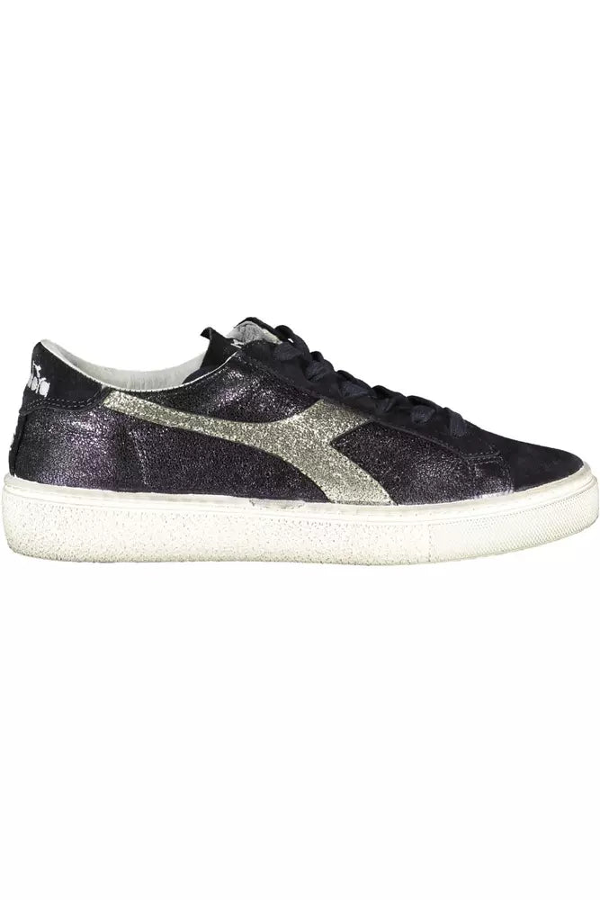 Black Leather Women Sneaker - SEHABRANDS