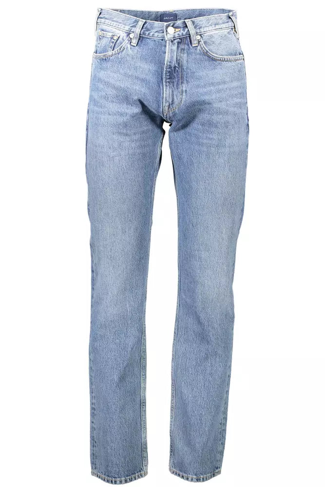 Light Blue Cotton Men Jean - SEHABRANDS