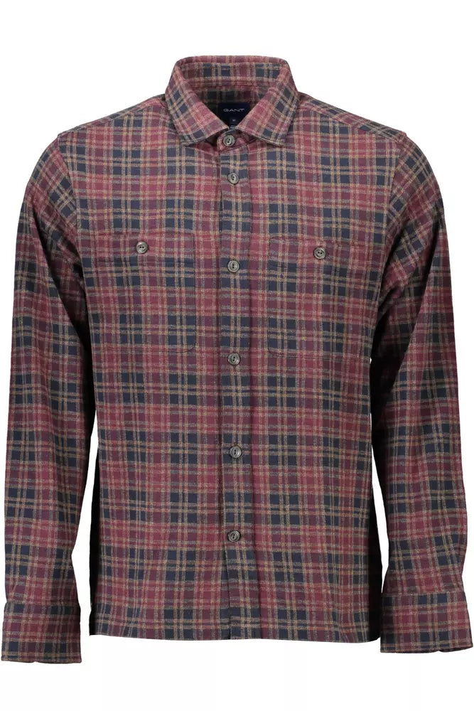 Brown Cotton Men Shirt - SEHABRANDS