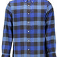 Blue Cotton Men Shirt - SEHABRANDS