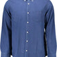 Blue Cotton Men Shirt - SEHABRANDS