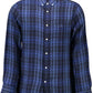 Blue Cotton Men Shirt - SEHABRANDS