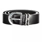 Black Leather Women Belt - SEHABRANDS